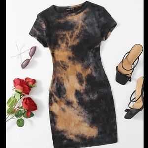 4 / $24 tie dye grunge bodycon t shirt mini dress